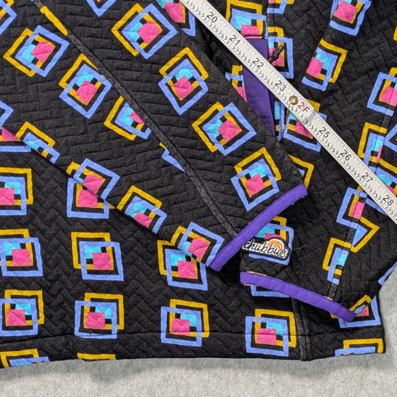 NWT Chubbies Out of the Box Quilted Quarter Zip Pullover Mens M Multicolor - Picture 10 of 11